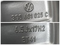 MUSTERARTIKEL VW Passat B8 3G 3G0601025C Helsinki Alufelgen Winterreifen 215/55 R 17 6,5J ET41 5x112 +