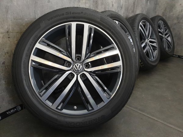 VW Tiguan 2 5NA Allspace Auckland Alloy Rims Summer Tyres 235/50 R 19 TPMS Seal Hankook 2019 6,3-5,1mm 7J ET43 5NA601025F 5x112 Anthracite