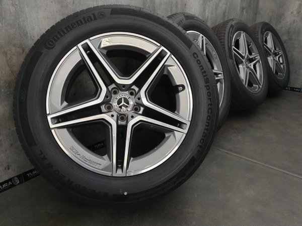 Genuine OEM Mercedes GLE C167 V167 AMG Alloy Rims Summer Tyres 275/50 R 20 TPMS 99% 2022 Continental 9J ET57 A1674013200 9J ET44 A1674013300 5x112