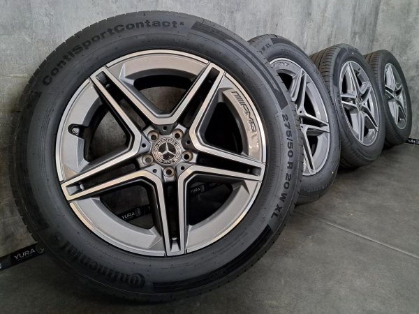 Genuine OEM Mercedes GLE C167 V167 AMG Alloy Rims Summer Tyres 275/50 R 20 TPMS 2022 Continental 9J ET57 A1674013200 9J ET44 A1674013300 5x112