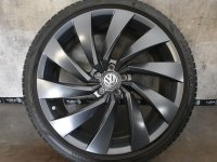 Genuine OEM VW Arteon 3G Rosario Alloy Rims Summer Tyres 245/35 R 20 TPMS Seal 2020 Pirelli 6,1-5,2mm 8J ET40 3G8601025D 5x112 Dark Graphite Matt