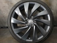 Genuine OEM VW Arteon 3G Rosario Alloy Rims Summer Tyres 245/35 R 20 TPMS Seal 2020 Pirelli 6,1-5,2mm 8J ET40 3G8601025D 5x112 Dark Graphite Matt