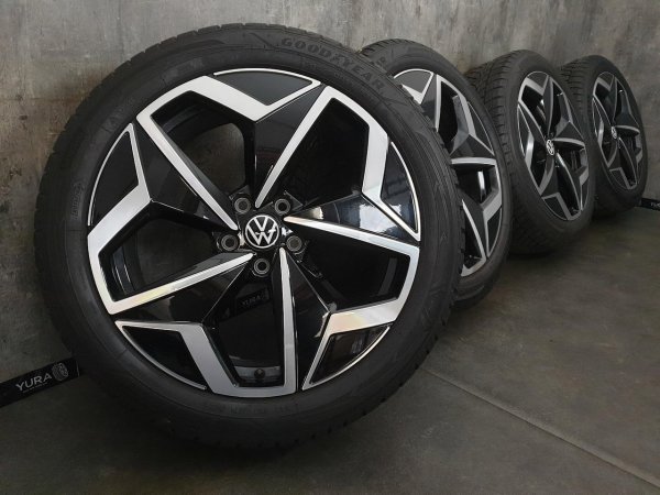 Genuine OEM VW ID.3 E1 Andoya Alloy Rims Winter Tyres 215/50 R 19 99% 2020 Goodyear 7,5J ET50 10A601025H 5x112 Black