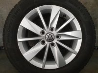 Genuine OEM VW Golf 7 5G Variant Lyon Alloy Rims Winter Tyres 195/65 R 15 Continental 2016 7-6,7mm 6J ET43 5G0601025H 5x112