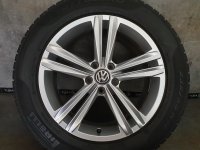 Genuine OEM VW Tiguan 2 5NA Allspace Sebring Alloy Rims Winter Tyres 235/55 R 18 Pirelli 2018 6,2-6mm 7J ET43 5NA601025M 5x112 Grey