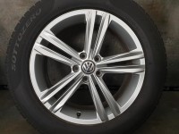 Original VW Tiguan 2 5NA Allspace Sebring Alufelgen Winterreifen 235/55 R 18 Pirelli 2018 6,2-6mm 7J ET43 5NA601025M 5x112 grau