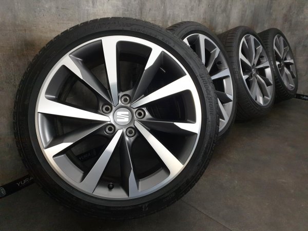 Genuine OEM Seat Leon 4 KL Alloy Rims Summer Tyres 225/40 R 18 2023 Bridgestone 7,5J ET46 5FA601025E 5x112