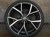 Genuine OEM VW Golf 8 5H R GTI GTD R Line Estoril Alloy Rims Summer Tyres 235/35 R 19 2023 Bridgestone 4,1-2,8mm 8J ET50 5H0601025S 5H0601025AD 5H0601025AM 5x112