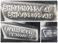 Original VW Golf 8 5H R GTI GTD R Line Estoril Alufelgen Sommerreifen 235/35 R 19 2023 Bridgestone 4,1-2,8mm 8J ET50 5H0601025S 5H0601025AD 5H0601025AM 5x112