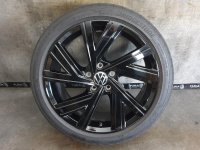 Genuine OEM VW Golf 8 5H R GTI GTD Bergamo Alloy Rims Summer Tyres 225/40 R 18 2021 Bridgestone Goodyear 7-5,1mm 7,5J ET51 5H0601025AE 5x112 Black