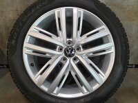 Original VW Tiguan 2 5NA Auckland Alufelgen Winterreifen 235/50 R 19 Pirelli 2023 7J ET43 5NA601025N 5x112 silber