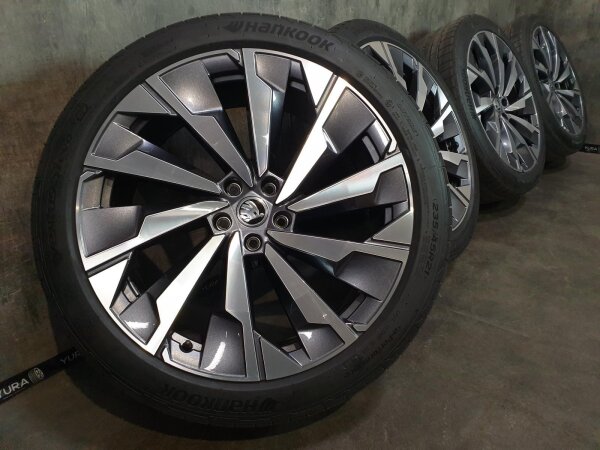 Original Skoda Elroq 85 Sportline RS Enyaq iV 80 80x 85 85x RS Coupe Supernova Alufelgen Sommerreifen 235/45 R 21 255/40 R 21 2024 Hankook 8,5J ET40 5LA601025CC 9J ET42 5LA601025CE 5x112 ANTHRAZIT GLANZ