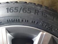 1x Original VW UP! 1S GTI Cross UP! Seat Mii Skoda Citigo Merano Alufelge Winterreifen 165/65 R 15 NEU 2023 Continental 5J ET33 1S0601025BP 4x100