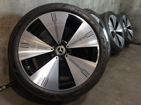 Original Mercedes EQS V297 Alufelgen Sommerreifen 265/40 R 21 RDKS Pirelli 2021 9,5J ET41,5 A2974011100 5x112