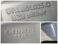 1x Original Audi Q4 e-tron Alufelge 20 Zoll 89A601025D...