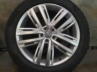 Original VW Tiguan 2 5NA Auckland Alufelgen Winterreifen 235/50 R 19 Pirelli 2019 7J ET43 5NA601025N 5x112 SILBER
