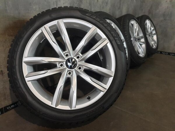 Original VW Passat B8 3G Variant Dartford Alufelgen Winterreifen 235/45 R 18 Seal NEU Pirelli 2020 8J ET44 3G0601025H 3G0601025BQ 5x112 SILBER