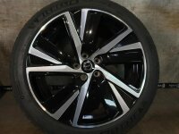 Original Volvo V90 S90 2 Typ P 5-Spoke Black Diamond Cut Alufelgen Winterreifen 255/40 R 19 Michelin 2021 8,5J ET47 32243394 5x108