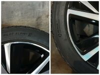 Original Volvo V90 S90 2 Typ P 5-Spoke Black Diamond Cut Alufelgen Winterreifen 255/40 R 19 Michelin 2021 8,5J ET47 32243394 5x108