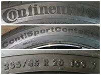 Original VW Tiguan 3 CT1 Tayron Cannes Alufelgen Sommerreifen 235/45 R 20 RDKS Seal 2023 Continental 8J ET38 571601025N 5x112