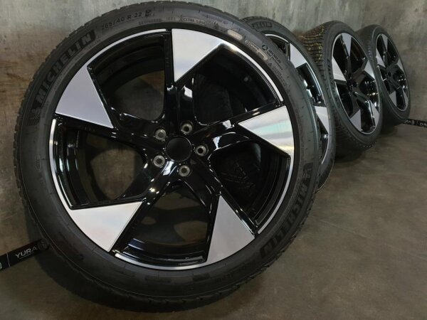 Original Volvo EX90 Typ T 5-Speichen Aero-Sport-Design Alufelgen Winterreifen 265/40 R 22 295/35 R 22 RDKS 2023 2024 Michelin 9J ET38,5 32134889 10J ET44,5 32134890 5x108