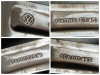 Original VW T-Roc 1 A1 Merano Alufelgen Winterreifen 215/55 R 17 Bridgestone 2017 7J ET45 2GA601025M 2GA071497 5x112