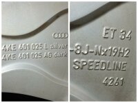 Original Audi Q8 e-tron GEN GEA Alufelgen Winterreifen 255/55 R 19 Bridgestone 2022 8J ET34 4KE601025L 5x112