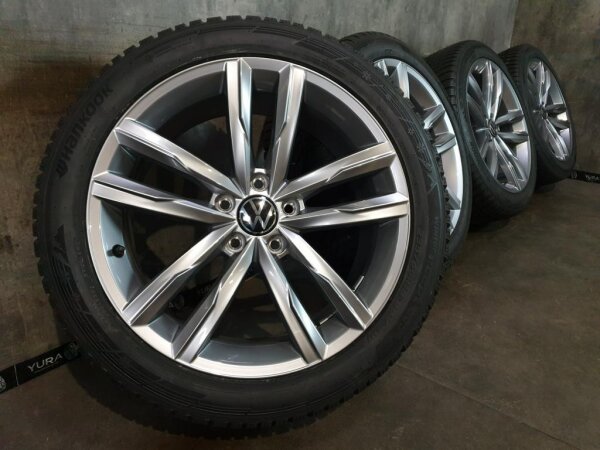 Original VW Passat B8 3G Dartford Alufelgen Winterreifen 235/45 R 18 2023 Hankook 8J ET44 3G0601025K 5x112 GRAU