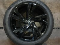 Original VW Tiguan 2 5NA Allspace Valencia Alufelgen Sommerreifen 255/45 R 19 Seal Pirelli 2023 2025 8,5J ET38 5NA601025AM 5x112 SCHWARZ