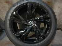 Original VW Tiguan 2 5NA Allspace Valencia Alufelgen Sommerreifen 255/45 R 19 Seal Pirelli 2023 2025 8,5J ET38 5NA601025AM 5x112 SCHWARZ
