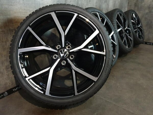 Original VW Golf 8 5H R GTI GTD R Line Estoril Alufelgen Winterreifen 235/35 R 19 NEU 2023 Hankook 8J ET50 5H0601025S 5H0601025AD 5H0601025AM 5x112 BICOLOR