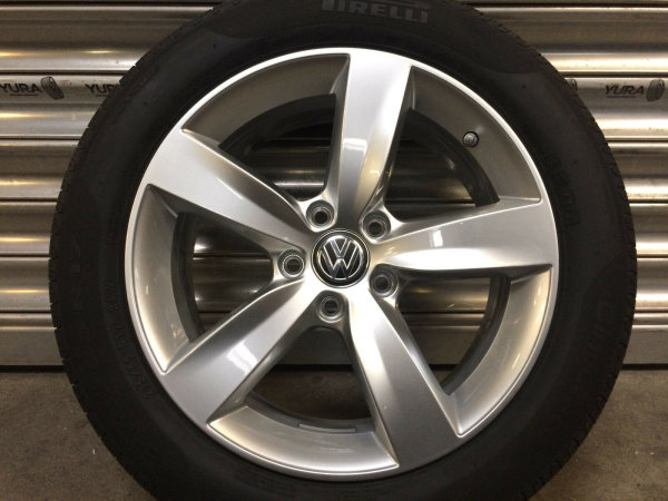 1x VW Sharan 7N Avus Alloy Rim Summer Tyres 215/55 R 17 TPMS Pirelli 7,9mm NEW 2014