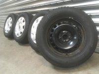 Genuine OEM VW 7N Steel Rims Winter Tyres 215/65 R 16 Dunlop DOT 2011 | 6,3-6,0mm