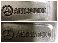 Genuine OEM Mercedes AMG GT Alloy Rims 19 Inch 20 Inch A1904010100 A1904010200 TPMS 2 x 9,0J x 19 H2 ET 62 u. 2 x 11,0J x 20 H2 ET 68