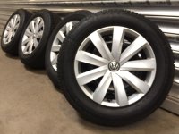 VW Passat B8 3Q 3Q0601027A Steel Rims Winter Tyres 215/60 R 16 Semperit 5,4mm 2016