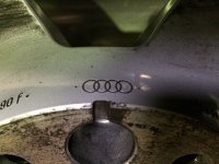 Audi A4 8W 8W0601025 Alufelgen Winterreifen 205/60 R 16 Continental Fulda 9,1-6,9mm 2016 2019
