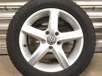 VW Golf 7 5G GTI GTD Aspen 5G0071496 Alloy Rims Winter Tyres 205/55 R 16 Dunlop 6,3-4,9mm 2016