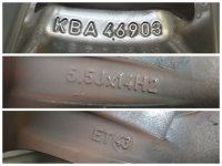 KBA 46903 ALufelgen Sommerreifen 185/65 14 5,5j 4x108 ET43 (ursprüngl. auf Ford Fiesta)