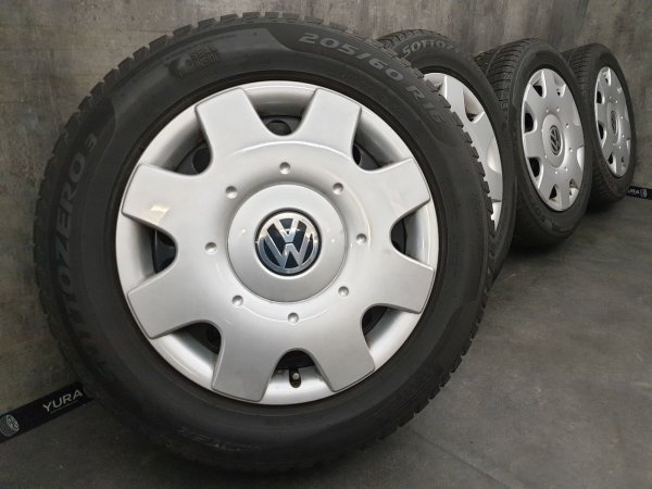 VW Touran 2 5TA Stahlfelgen Winterreifen 205/60 R 16 Seal 2019 Pirelli 4,7-3,2mm 6,5J ET48 5x112 5QA601027_/B