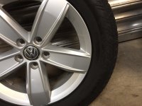 4x Genuine OEM VW Tiguan 2 5NA Allspace Corvara Alloy Rims 5NA071497 Winter Tyres mit Spikes 215/65 R 17 Continental 7,8-6,4mm 2019