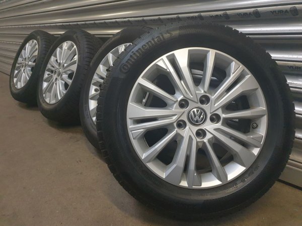 VW T5 T6 Aracaju Alufelgen Winterreifen 235/55 R 17 RDKS 99% 2020 Continental 7J ET55 7LA601025A 5x120 silber