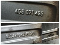 Original Audi A7 4G S Line Alufelgen Winterreifen 235/45 R 19 82% Dunlop 2012 6,5-5,5mm 8J ET26 4G8071499