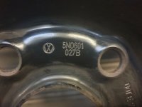 VW Tiguan 1 5N Steel Rims Winter Tyres 215/65 R 16 Fulda Dunlop 6,1-4,4mm 2013 2015 6,5J ET33 5x112 5N0601027B