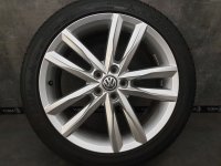 VW Polo 2G AW GTI Pamplona Alufelgen Winterreifen 215/45 R 17 99% Dunlop 2017 7J ET51 2G0601025B 5x100