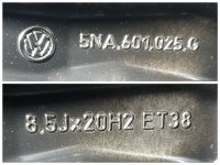 VW Tiguan 2 5NA Allspace Suzuka Alloy Rims Summer Tyres 255/40 R 20 TPMS Seal NEW 2021 Continental 8,5J ET38 5NA601025G 5x112 Black