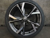Genuine OEM Skoda Octavia iV NX RS Taurus Alloy Rims Summer Tyres 225/40 R 19 NEW 2021 Goodyear 7,5J ET48 5E3601025AL Black 5x112