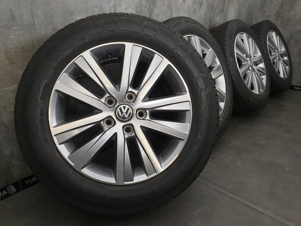 VW T5 T6 T6.1 7E 7H Cascavel Alloy Rims Winter Tyres 215/60 R 17C 99% Continental 2017 7J ET55 7E0601025L Silber