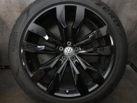 VW Touareg 3 CR7 Suzuka Alufelgen Sommerreifen 285/40 R 21 RDKS Pirelli 2017 6,2-5,6mm 9,5J ET31 760601025D 5x112 SCHWARZ