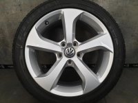 VW Golf 7 5G R GTI GTD Brooklyn Alloy Rims Summer Tyres 225/45 R 17 Fulda 2015 7,8-7,6mm 5G0601025BG 7,5J ET49 5x112