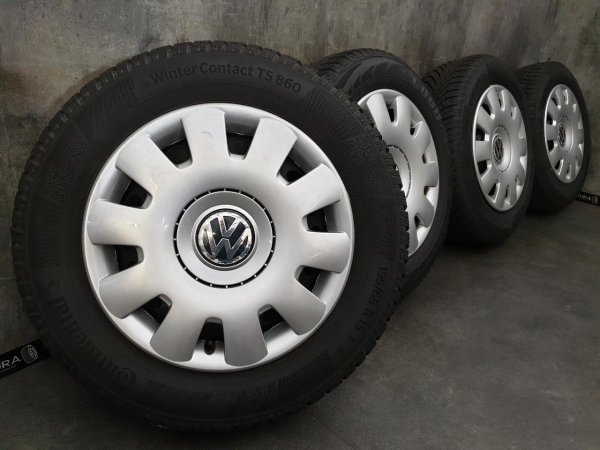 VW Golf 7 5G Variant Sportsvan Steel Rims Winter Tyres 195/65 R 15 Continental Goodyear 2013 2019 6J ET43 KBA 43737 (wie 5G0601027BA/AT)